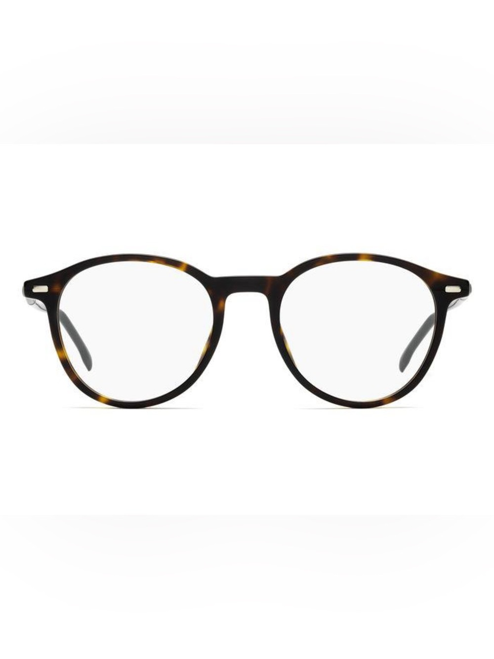 Hugo Boss Unisex Brown Tortoiseshell Round Optical Glasses